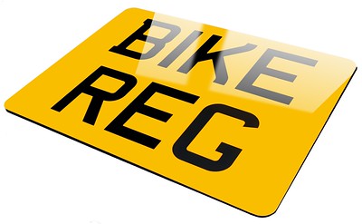 Motorcycle number plate on bike showcasing premium quality and durability